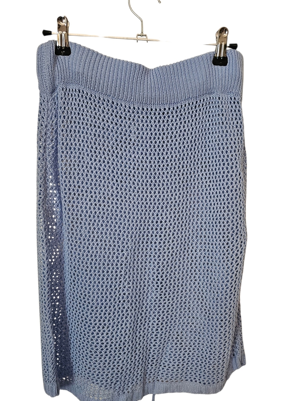 Light Blue Knit Beach Cover-Up Dress - Picture 5 of 10